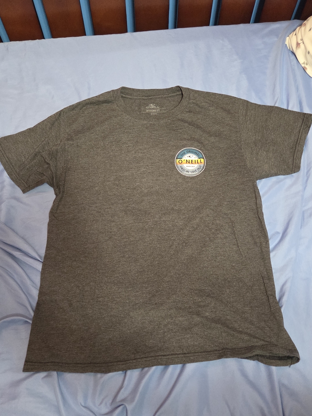 O'Neill Charcoal Short-Sleeve Logo Crew Tee Size Medium